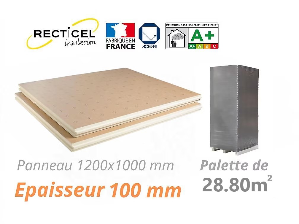 4 Dalle isolante polyurethane Eurosol – 100 mm – R 4.65