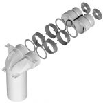 Adap coudé dble PEHD ø90 bch