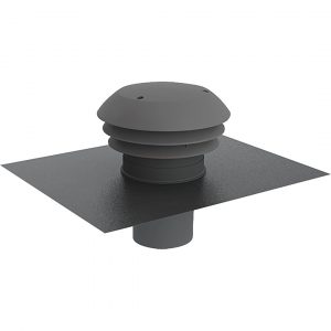 Chapeau sortie toiture couleur ardoise ø125 *6027*
