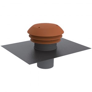 Chapeau de sortie de toiture mâle métal couleur tuile ø160 *6024*