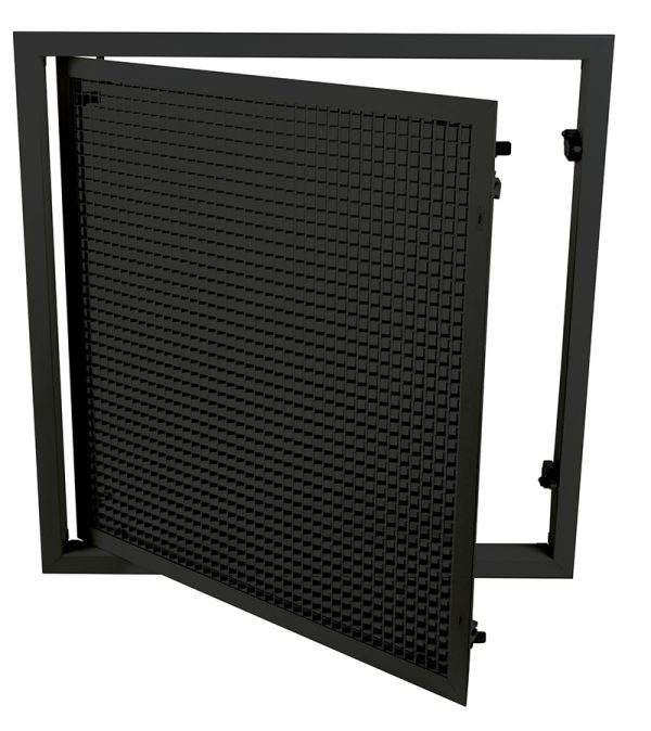 Grille de reprise alu noire M45 60x60