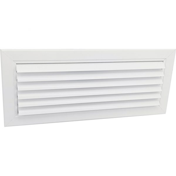 Grille lame courbe Al blc 50x15