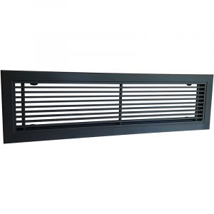 Grille linéaire Al noir F 40x20 clips