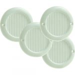 Grilles plast.blche ø64 lot de 4