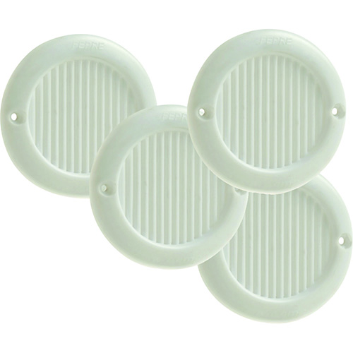 Grilles plast.blche ø64 lot de 4