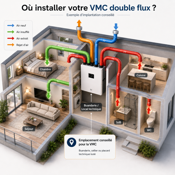 VMC Double Flux Vortice NETI HR 300 (10933) - rendement 92,5%
