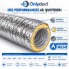 gaine-alu-insonorisee-onlyduct-performances Gaine Alu Flexible Insonorisée - 10m ONLYDUCT