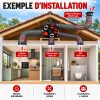 Exemple d'installation du kit VMC PENTA 4 gaines en combles : cuisine Ø125, salle de bain et WC Ø80, rejet extérieur Ø125