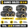5 gaines isolées ONLYDUCT de 6 m : 3 × Ø80 mm et 2 × Ø125 mm, soit 30 m de gaines isolées