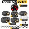 Contenu du kit VMC PENTA : 1 caisson KVAPE5D, 3 gaines isolées Ø80 de 6 m, 2 gaines isolées Ø125 de 6 m, 4 bouches design et 10 colliers