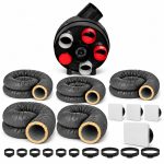 Kit VMC simple flux autoréglable Vortice PENTA KVAPE5D avec 5 gaines isolées ONLYDUCT, 4 bouches design plates et 10 colliers